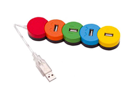 Multi puertos usb círculos